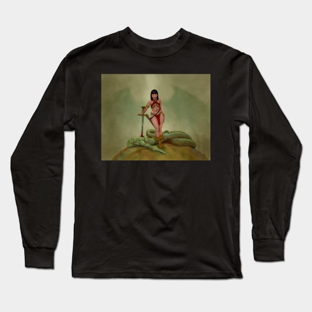 Vampirella Hyborian Age Long Sleeve T-Shirt by thecountingtree